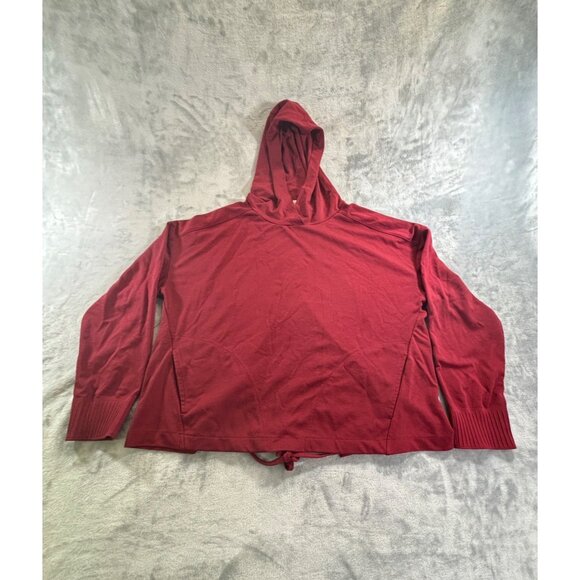 AVIA Sweater Women's Large Red Soot Athletic Pullover Front Pocket Hoodie - Picture 1 of 8